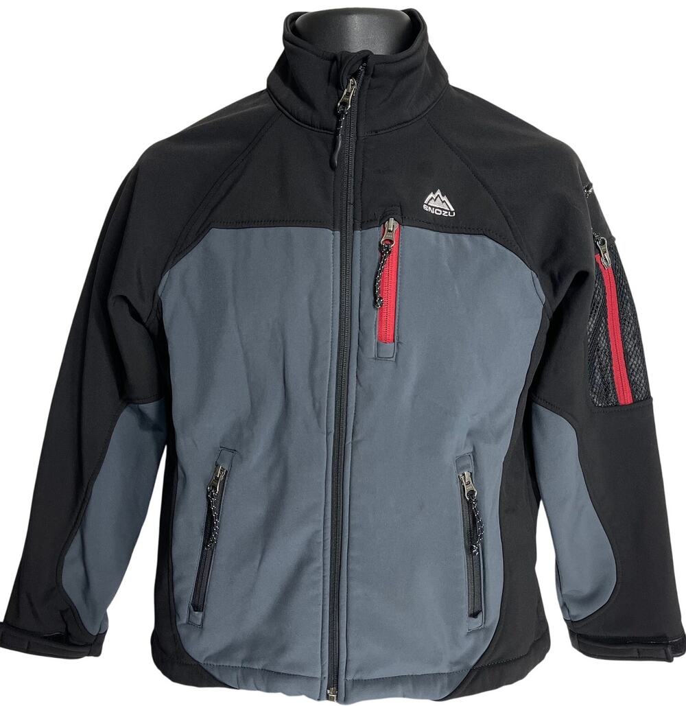 Snozu Boys Jacket Size M Gray Full Zip Outdoors Gorpcore Casual Everyday Kids
